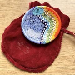 ベネチアングラス ムラーノ ミルフィオリ 小皿 イタリア製 ベルベット