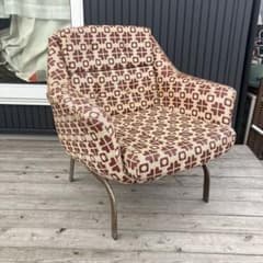 昭和レトロ ミッドセンチュリー 幾何学模様ソファー 1人掛けソファー