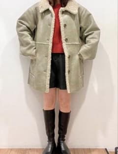 JEANASIS ヴィーガンレザーボアコクーンコート - メルカリ