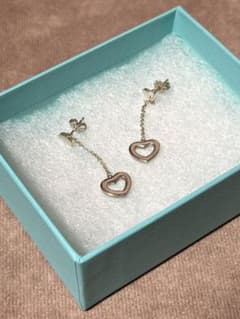 TIFFANY&CO. ハートリンク ドロップピアス シルバー - メルカリ