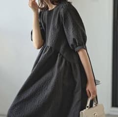 神戸レタス　ジャガード　ぽこぽこ　フレア　ワンピースのサムネイル
