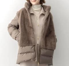 未使用品】23区 24AW ECOPEL エコファーコンビ ダウンコート - メルカリ