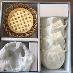 未使用　風船かずら　冷茶碗　茶托付きのサムネイル