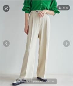 ビザビ　vis-à-vis セミワイドフレアパンツ 白 Mのサムネイル