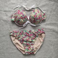 小花柄セパレート水着 ビキニ Lサイズ ホルターネックのサムネイル