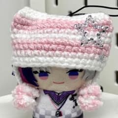 316 にじぱぺ用 猫耳ニット帽 ピンク y2k ぬい服 ぬい帽子 - メルカリ