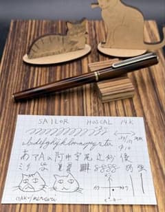 SAILOR 万年筆 HOSCAL ホスカル ブラウンマーブ 14k - メルカリ