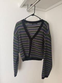 w closet マルチボーダー ニットカーディガンのサムネイル