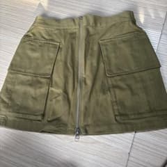 カーキ色ミニスカート Fサイズ 100%コットンのサムネイル