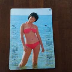 榊原郁恵 1979-1980年 ビキニカレンダー下敷き - メルカリ