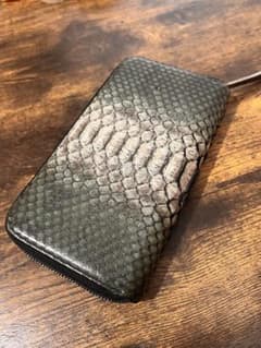 池田工芸 パイソン 長財布 翡翠グリーン - メルカリ