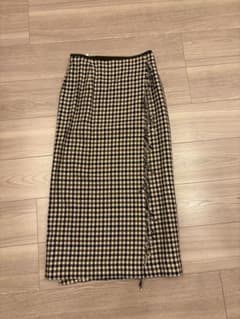 Aquascutum チェック柄 ロング巻きスカートのサムネイル