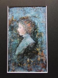 西村直之、【リサの肖像】、希少な大判額装用画集より、美品、日本人画家 西村直之、【リサの肖像】、希少な大判額装用画集より、美品、日本人