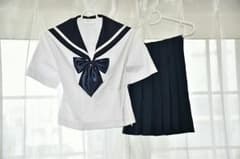 コスプレ衣装♪♪夏服紺襟白ラインのサムネイル