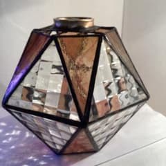 ステンドグラスランプ住宅用 12角2段ペンダントランプシェード1854