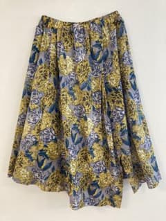 Y's ヨウジヤマモト アシンメトリー花柄ギャザースカート | Mercari