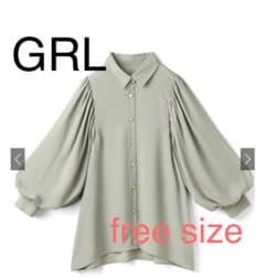 GRL（グレイル）七分丈ブラウス　グリーンのサムネイル