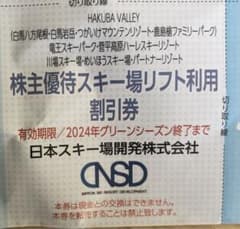 NSD　日本スキー場開発　スキー場リフト割引チケット　2枚のサムネイル