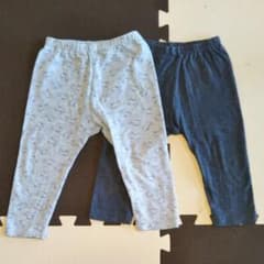 ユニクロ レギンス パンツ　80　2本セットのサムネイル