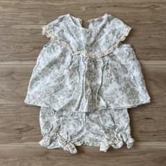 花柄 レース付き セットアップ 90 韓国子供服のサムネイル