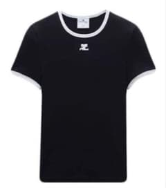 正規品 クレージュ Courrèges シグネチャーコントラストTシャツ トリム