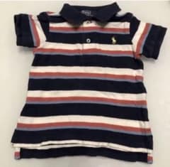 Polo by Ralph Lauren★ポロシャツ☆12M★ボーダー☆紺★80