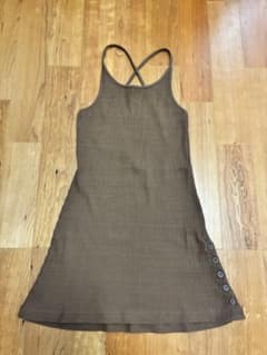 MOUSSY 캐미 원피스 브라운 리브 크로스백