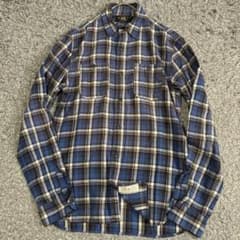 RRL ダブルアールエル チェック 長袖シャツ XS 綿100 青 胸ポケット