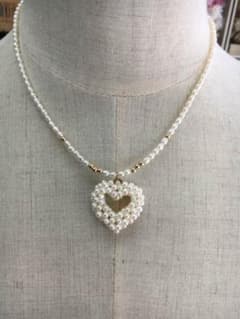 【SALE】ハート型 淡水パール ネックレスのサムネイル