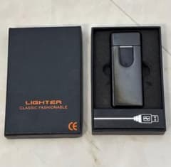 USB充電式 電子ライター LIGHTER CLASSIC ブラックのサムネイル