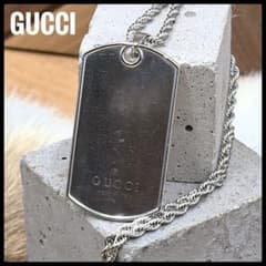 GUCCI グッチ Y2K ドッグタグ プレート ネックレス シルバー925 - メルカリ