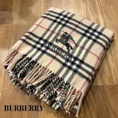 BURBERRY バーバリー ウール100% ひざ掛け ノバチェック 日本製 - メルカリ