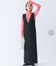 ヌナ　NEUNA サロペットスカート2WAY UネックVネックロングワンピースのサムネイル