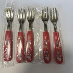 レトロ　ハローキティ フォーク 5本セットのサムネイル