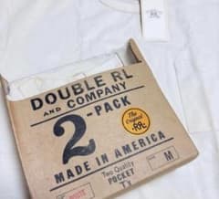 新品未使用DOUBLE RL ホワイト Tシャツ 2パック Mサイズ1枚バラ売り 新品未使用DOUBLE RL ホワイト Tシャツ 2パック Mサイズ1枚バラ売り