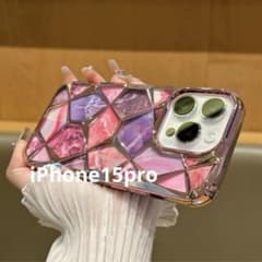 iPhone15pro 耐衝撃 スマホ ケース ピンク クリア 2wayのサムネイル