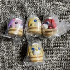 お茶犬 温泉まったり ゆらゆらつながるマスコット 4点セットのサムネイル