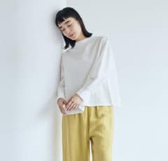 美品】中川政七商店 綿麻ハイネックブラウス 白 - メルカリ