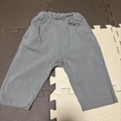 ウルトラストレッチ　ツイル　7分丈　タックパンツ 110cm グレージュのサムネイル