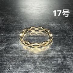 ヴィンテージ ファッションリング ゴールド 17号 透かしリング ユニセックス