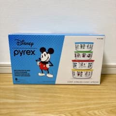Disney Pyrex 미키 [신품] 유리 보존 용기 8점 세트