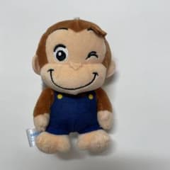 おさるのジョージ　ぽってりマスコット　 オーバーオール　タグ付き