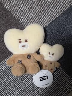 BTS V BT21 TATA 봉제 인형 크고 작은 2 마리 세트