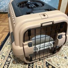 クレート　小型犬用　両開き　リッチェル　キャンピングキャリー S ブラウンのサムネイル