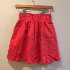 スカート 赤 膝丈 古着のサムネイル