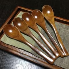 【送料無料】京都  カレースプーン スープスプーン 木のスプーン 5本セットのサムネイル