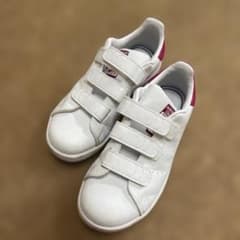 adidas スタンスミス 18.5cmキッズスニーカー　ホワイト ピンクのサムネイル