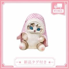 mofusand ギンガムチェックサメにゃん Bぬいぐるみ ピンク