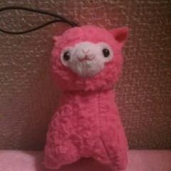 アルパカぬいぐるみゴム紐ストラップのサムネイル