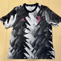 adidas アディダス Tシャツ 総柄 ブラック ホワイト J160のサムネイル
